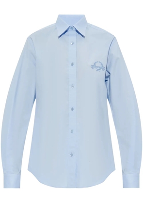 Moschino embroidered logo shirt - Blue