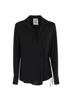 Semicouture Gustave V-neck tie blouse - Black