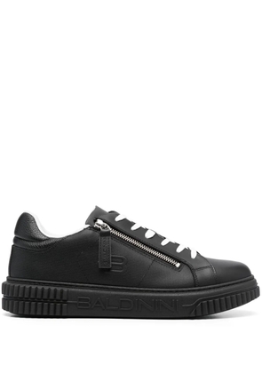 Baldinini logo-embossed low-top leather sneakers - Black