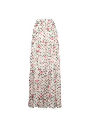 Philosophy Di Lorenzo Serafini floral-print polka dot pattern maxi skirt - Neutrals