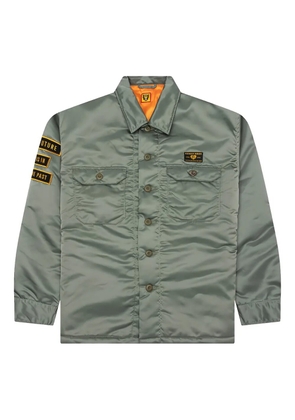 Human Made padded heart-button shirt jacket - Green