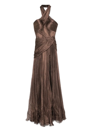 Iris Serban Floris maxi dress - Brown