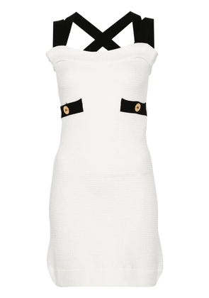 Patou 3D-knit double-strap minidress - White