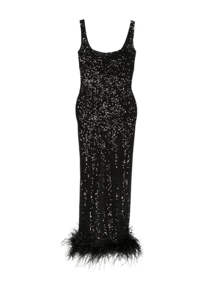 Atu Body Couture sequin feather dress - Black