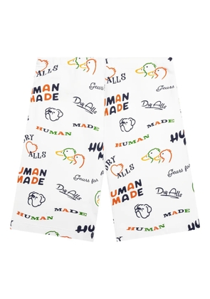 Human Made printed-duck shorts - White