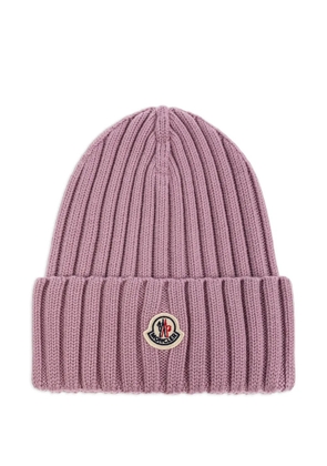 Moncler ribbed-knit beanie - Pink