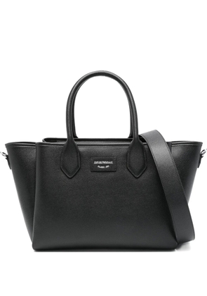 Emporio Armani leather tote bag - Black