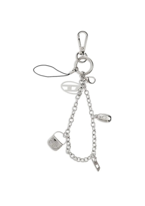 Diesel logo chain phone charm - Silver