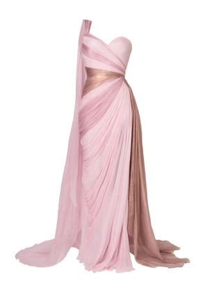 Iris Serban Alexa draped one-shoulder gown - Pink