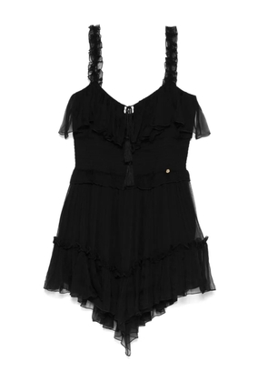 NISSA tassel-detail mini dress - Black