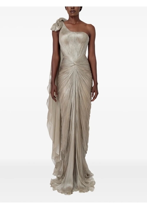 Iris Serban Lissa one-shoulder bow maxi dress - Grey