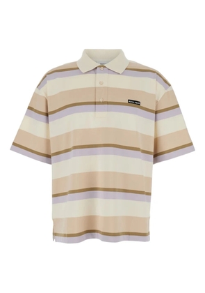 Maison Kitsuné striped polo shirt - Neutrals