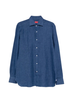 Isaia buttoned long-sleeve shirt - Blue