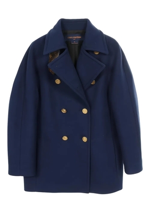 Louis Vuitton Pre-Owned anchor-Button coat - Blue