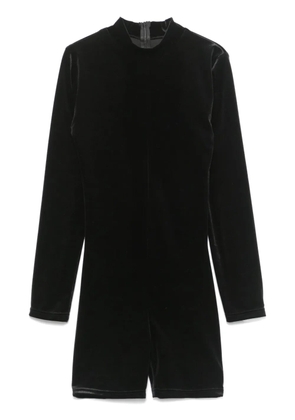 Alchemy velvet playsuit - Black