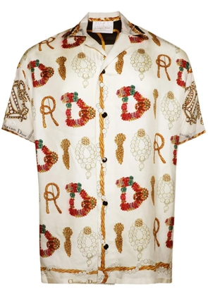 J. Logan Home Joffrey silk short-sleeved shirt - Neutrals