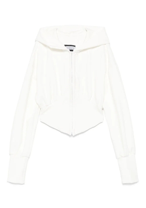 HAMZA zip-front hoodie - White
