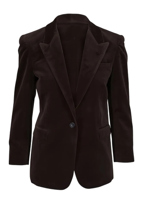 Nili Lotan velvet single-breasted blazer - Brown