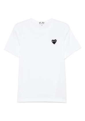 Comme Des Garçons Play rhinestone-emblem T-shirt - White