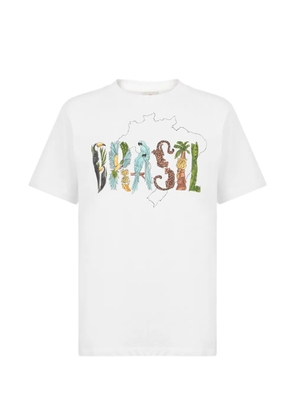 FARM Rio Brasil-print relaxed-fit T-shirt - White