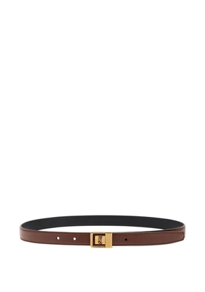 Saint Laurent logo-buckle belt - Brown