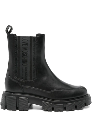 Love Moschino 40mm leather chunky boots - Black