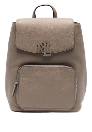 Lauren Ralph Lauren logo-plaque backpack - Neutrals