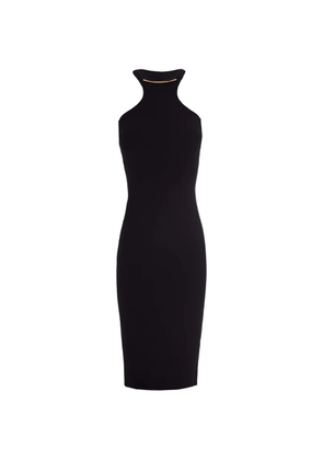 Elisabetta Franchi halterneck midi dress - Black