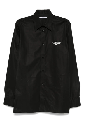 Givenchy logo-embroidered cotton shirt - Black