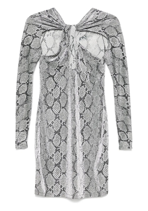 Coperni lurex snake-print mini dress - Grey