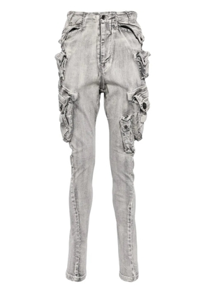 Julius drop-crotch cotton blend trousers - Grey