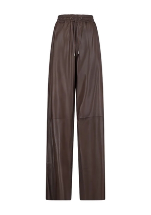 Desa 1972 plunge leather trousers - Brown