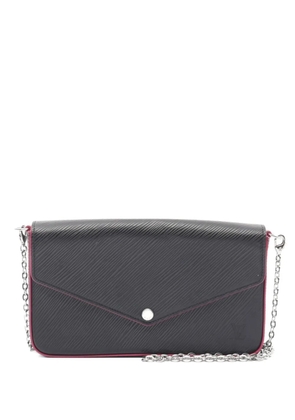 Louis Vuitton Pre-Owned leather wallet on chain - Black