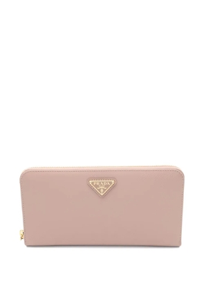 Prada Pre-Owned 2020s triangle-logo wallet - Neutrals