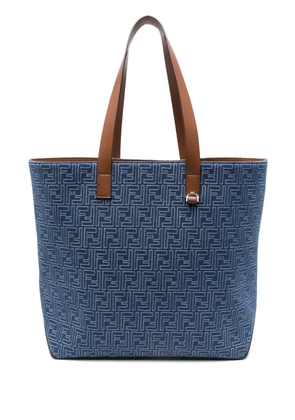 FENDI medium FF Jacquard shopping bag - Blue