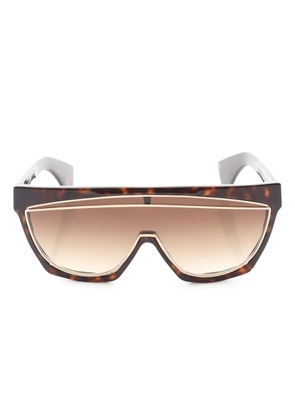 Loewe Pre-Owned 2010s geometric-frame sunglasses - Brown