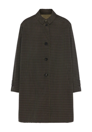 Maison Margiela buttoned check trench coat - Brown