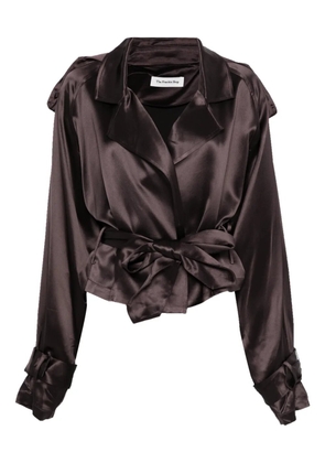 The Frankie Shop Simona satin blouse - Brown