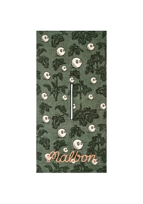 Malbon Golf Foraging Fairways botanical golf towel - Green