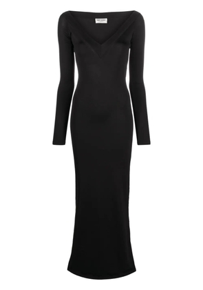 Saint Laurent V-neck maxi dress - Black