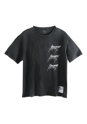 Satisfy MothTech™ distressed graphic-print T-shirt - Black