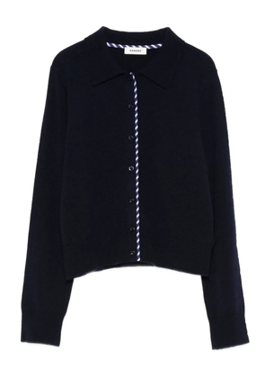 SANDRO striped-detail cardigan - Blue