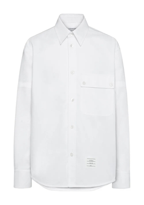 Thom Browne armband-detail chest-pocket shirt - White