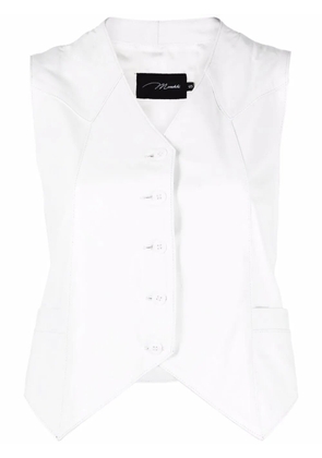 Manokhi button-down sleeveless vest - White