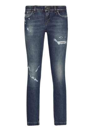 Dolce & Gabbana low-rise skinny-fit jeans - Blue
