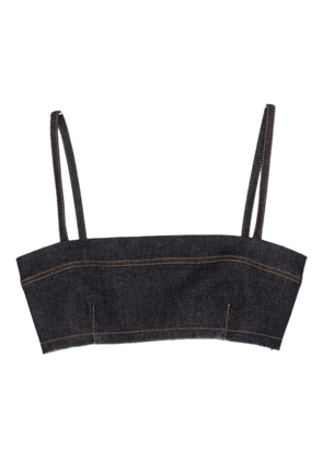 Jacquemus denim cropped top - Blue