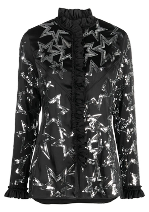 Rabanne sequin-embellished star shirt - Black