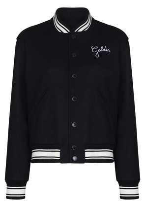 Golden Goose embroidered-logo bomber jacket - Blue