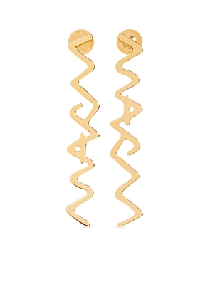 Marni logo drop earrings - Gold