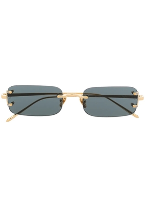 Linda Farrow Talor rectangular frame sunglasses - Gold